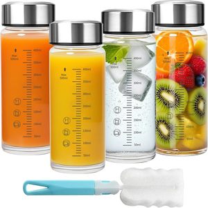 Botella de Agua Personalizada con Logotipo, 16 oz, Libre de BPA, para Proteína en Polvo, Botella Mezcladora de Plástico Transparente de 500 ml con Tapa Metálica - Product Image 1