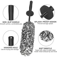 NBT Brand New Microfiber Sponge Wheel Tire Brush Water Dust Removal Chiffon de nettoyage pour le nettoyage des véhicules Brosses de lavage de voiture Tool