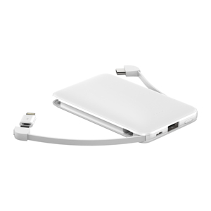 Promotional Gift 3-In-1 Power Bank 5000mah Slim Built-In Type-C Cable Customized Powerbank