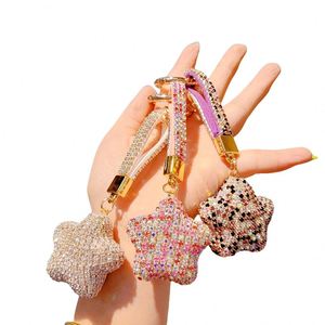 Porte-clés étoile diamantée tendance 2024, pendentif pour clés de voiture, porte-clés en strass scintillant, pendentif pour sac femme, accessoires de bijoux - Product Image 2