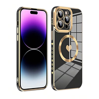 Funda Magnética Personalizada con Forma de Corazón para iPhone 17 16 15 Pro Max, Protección Completa de PC