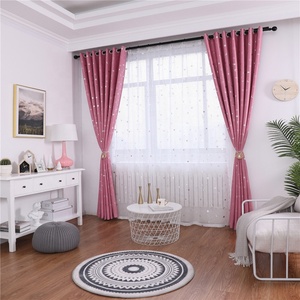 Commercio all'ingrosso eco-friendly piccola stella e lunetta stampa tessuto Grommet oscurante <span class=keywords><strong>tende</strong></span> moderne <span class=keywords><strong>per</strong></span> camera dei bambini - Product Image 3