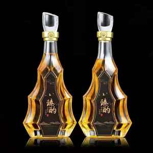 Luxus Custom Empty Crystal Gin Rum Brandy Spirit Whisky Wodka Schnaps 500 750ml Alkohol Flasche XO Glas Weinflaschen - Product Image 2