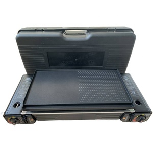 طقم تخييم مزدوج الموقد محمول مع ملحق BBQ ، طباخ غاز البوتان - Product Image 1