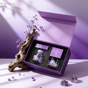 LANJO Purple Aromatherapy Gift <b>Set</b> with Diffuser Stones Flameless Fragrance Premium <b>Essential</b> <b>Oil</b> Ornament for Home Decoration - Product Image 1