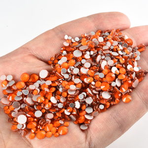 Strass en verre à dos plat BOBOHOO, 1440 pièces, tailles mixtes SS6-SS20, strass en cristal non thermocollant couleur moka pour nail art - Product Image 5