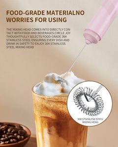 Portable Milk Frother Handheld Battery Operated Electric Coffee Frother Wand Drink Mixer for Matcha Lattes Cappuccino - Product Image 3