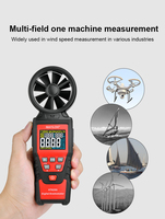 MAYILON – compteur de vitesse du vent portatif HT625A avec rétro-éclairage fonctions Max/Min/AVG mesure du Volume d'air anémomètre numérique tothermaol