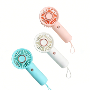 Ventilateur de poche électrique portable rechargeable par USB, mini ventilateur à trois vitesses, dispositif de refroidissement par <span class=keywords><strong>air</strong></span> en plastique durable - Product Image 3