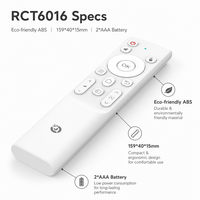 Télécommande personnalisée RCT6016 tout-en-un Bluetooth IR RF 2.4G avec fonction vocale pour système Home Cinéma, projecteur et décodeur TV