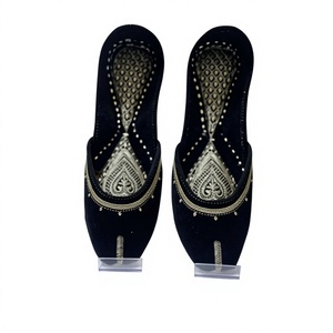 BS INTERNATIONAL Customizable Eco-Friendly Women's Stylish Embroidery Genuine Leather Hand Engraving Elastic Band <b>Shoes</b> Fashion - Product Image 2