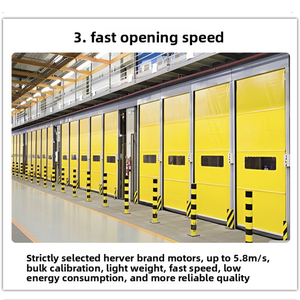 Vendita Diretta di Porte Avvolgibili Automatiche Impermeabili Adatte per Officine, Docce ad Aria e Porte con <span class=keywords><strong>Cerniera</strong></span> per Accesso - Product Image 2