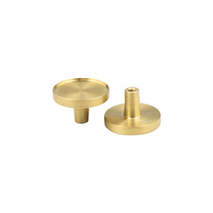 Brass Round Drawer Handle <b>Single</b> Hole Minimalist Furniture Knob For Kitchen Cabinet <b>Wardrobe</b> Door - Product Image 4