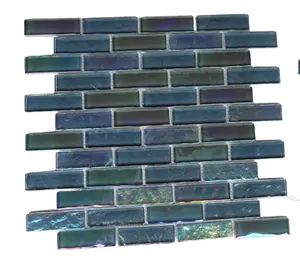 Blended Blues Mosaico de vidro para piscina Azulejo