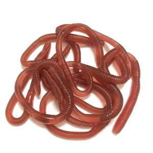 Gusanos Artificiales Rojos de Simulación de Lombriz, 8cm 10cm, Señuelos Blandos con Olor a Pescado para Equipo de Pesca de Niñas - Product Image 5