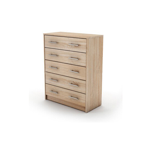 Coffre en bois moderne de 5 tiroirs pour chambre à coucher - Product Image 1