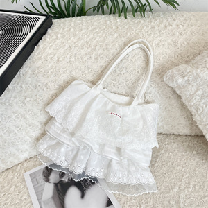 Bolso de Lona con Encaje Gentle Girl 2026, Nuevo Bolso de Hombro para Mujer de Gran Capacidad - Product Image 2