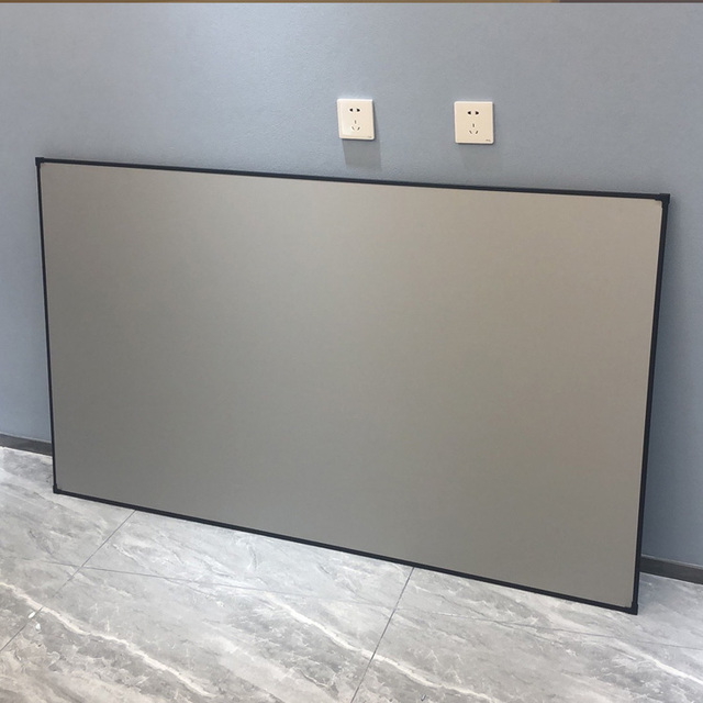 60 Inch PVC 16:9 Anti-Light Projector Screen Black Crystal Frame Short Focus Wall-Mounted Fixed Projection Screen