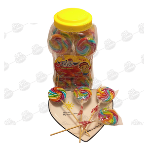 Wholesale Custom Halal Hard Candy Bulk <strong>Big</strong> Colorful Rainbow Swirl Lollipops Delicious Candy Fruit <strong>Sweet</strong> Flavors Sugar <strong>Bags</strong> - Product Image 2
