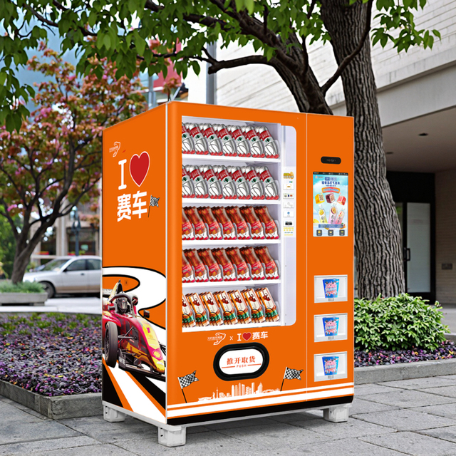 24 Hours Self-Service Cashless Smart Fridge Vending Machine Combo Fruit Drink Double Cabinet AI SDK Enabled Cloud-Based