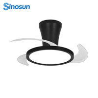 Ventilateur de plafond LED moderne pour chambre à coucher, personnalisable, 12 pouces, protection des yeux, faible bruit, avec lumière et télécommande, acceptant les commandes OEM/ODM
