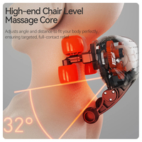 Masseur de cou et d'épaules Shiatsu portable rechargeable par USB avec batterie au lithium, chaleur, pétrissage intelligent et contrôle de la minuterie, en forme d'oreiller