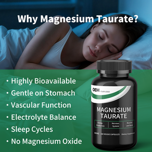 Suplementos de Salud de Marca Privada OEM, Cápsulas Veganas de Magnesio, Cápsulas de Taurato de Magnesio para Dormir y para los Músculos - Product Image 4