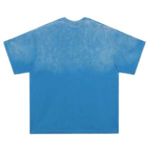 Patrón sólido Retro Acid Wash Gradient Sportswear Camiseta 100% algodón suelta manga corta Street Fashion de Y2K - Product Image 2