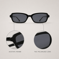 Lunettes de soleil unisexes rétro à monture carrée en acétate transparent, verres marron UV400, branches effet marbre, pour femmes et hommes