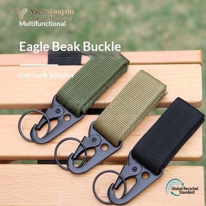 Tactical Waterproof Adjustable Heavy Duty Nylon Key Ring Holder Belt Keeper & MOLLE <b>Hook</b> Carabiner for Outdoor EDC - Product Image 5