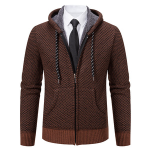 Chaqueta con Capucha para <span class=keywords><strong>Hombre</strong></span>, Moderna, con Logotipo Personalizado, con Cremallera, Cómoda, de Manga Larga, Informal, Urbana, con Cordón, Abrigada para Invierno - Product Image 5