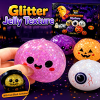 Vente en gros : Boîte mystère d'Halloween, jouet Squishy à paillettes à remontée lente, anti-stress à presser, cadeau pour enfants
