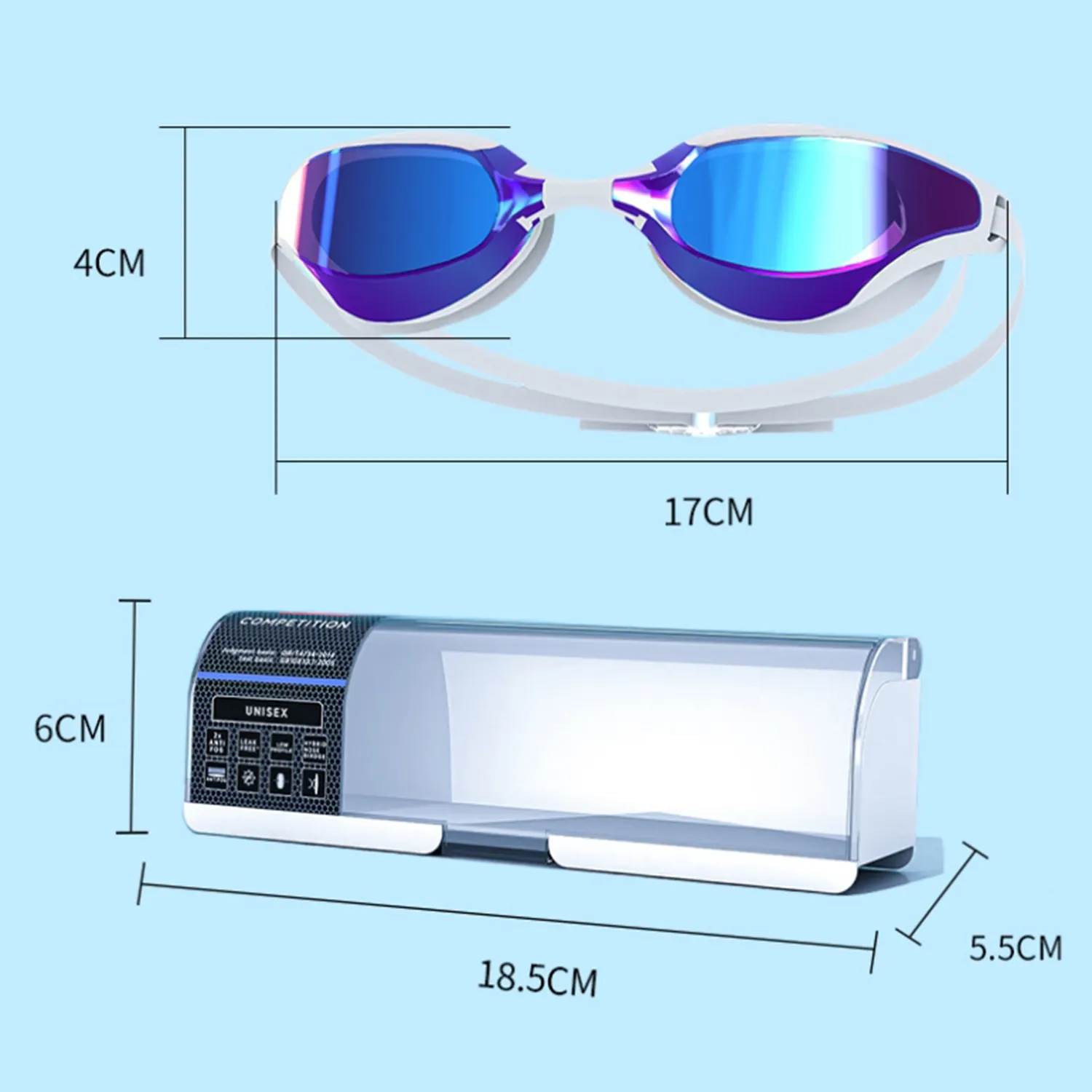Occhiali da nuoto in silicone anti-appannamento protezione per gli occhi protezione uv occhiali da nuoto anti-appannamento per adulti