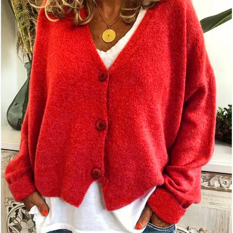 Fashionable knit top v neck wool Girls' Sweaters cashmere cardigan women sweater