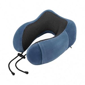 Almohada de Viaje en Forma de U de Espuma Viscoelástica, Almohada Portátil para Auto, Almohada de Protección Cervical de Rebote Lento, Venta al Por Mayor - Product Image 1