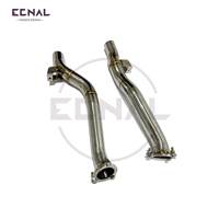 Ecnal 2011-2014 Porsche Cayenne 958.1 Échappement avant sport en acier inoxydable pour voitures 3.0T 4.8L 4.8T T304