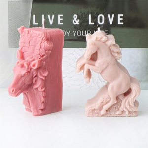 Molde de Silicona para Velas con Diseño de Caballo Saltando, Molde de Resina para Jabón con Diseño de Madre e <span class=keywords><strong>Hijo</strong></span> Caballero, Esculturas Decorativas para el Hogar y Manualidades - Product Image 5