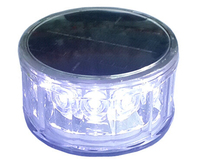 Feux de signalisation routière à LED solaires magnétiques ronds à 12 LED, en plastique, indice de protection IP68, pour utilisation sur autoroute