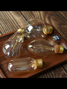 Лампа накаливания Edison Vintage с вольфрамовой нитью E27, креативный светильник для лофт-интерьера, аксессуары для освещения Hero, стекло - Product Image 2