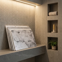 Revêtement mural SPC classique à motif marbré résistant à l'humidité, panneau de 3 mm d'épaisseur pour salle de bain et cuisine