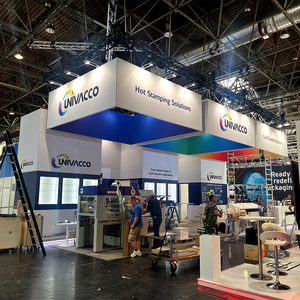 Nhà máy tùy chỉnh vuông treo vòng quảng cáo căng thẳng hiển thị khung cho trần cho triển lãm thương mại và hội nghị - Product Image 6