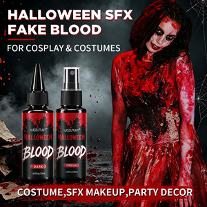 Suministros de <span class=keywords><strong>Halloween</strong></span>, Maquillaje de Sangre Líquida para Looks de Zombis y Vampiros, Efectos de Heridas en Dos Tonos, 50 ml - Product Image 4