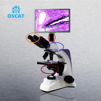 OSCAT Veterinary Trinocular Biological Microscope 5 Million HD Imaging Reusable Dog Compatible Adjustable Focus 1-Year Warranty