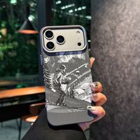 Coques de téléphone personnalisées avec motif ski en montagne, design sportif antichoc en PC et TPU, compatible avec les coques de protection pour téléphone portable