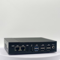 Mini PC industriel sans ventilateur Nuc Intel J6412 DDR4 16 Go M.2 NVMe SSD DP HD 4K Display 2 LAN 6 COM 6 USB Linux window11 Barebone