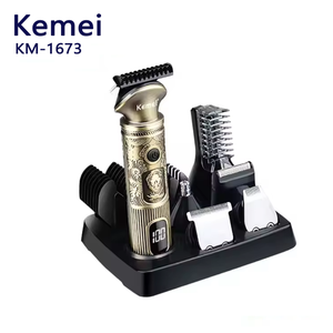 <span class=keywords><strong>Kemei</strong></span> Tondeuses de barbier professionnelles avec chargeur USB <span class=keywords><strong>KM</strong></span>--1637 Ensemble de tondeuse à cheveux électrique Écran LCD multifonctionnel - Product Image 1