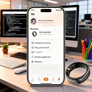 تطبيق IOS لتطوير حلقة ذكية قابلة للتخصيص مقاوم للأجهزة تسليم لمدة 30 يومًا للأوكسجين ومعدل ضربات القلب في الوقت الفعلي - Product Image 2