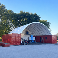 Carpa de Almacenamiento Resistente de PVC de 20x40 pies con Estructura de Acero HDG de Arco Único para Contenedores, Almacenes y Sitios Portuarios, Certificación CE