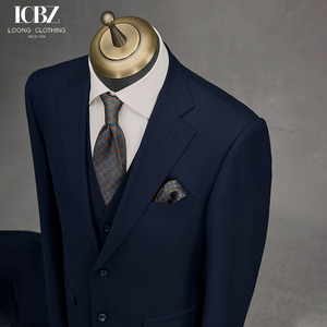 Costume de cérémonie bleu <span class=keywords><strong>marine</strong></span> pour homme, style coréen professionnel, coupe ajustée, idéal pour les banquets et les occasions formelles - Product Image 4
