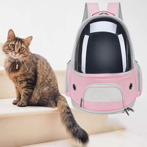 Transparent Modern Waterproof Cat Backpack <b>Pet</b> <b>Carrier</b> with Zipper Closure Oxford Material 15kg Capacity for Outdoor Travel - Product Image 3
